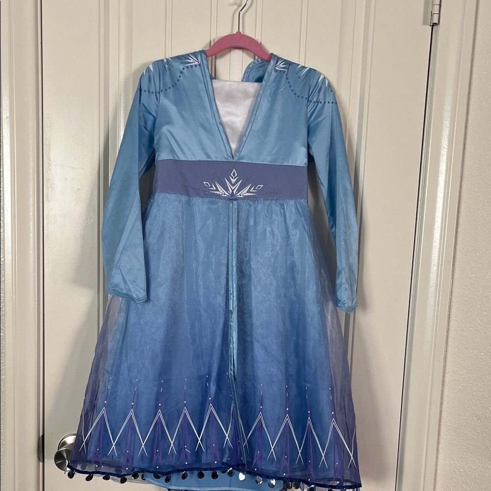 Disney Elsa Light and Deep Blue Princess Gown with Sparkle Trim